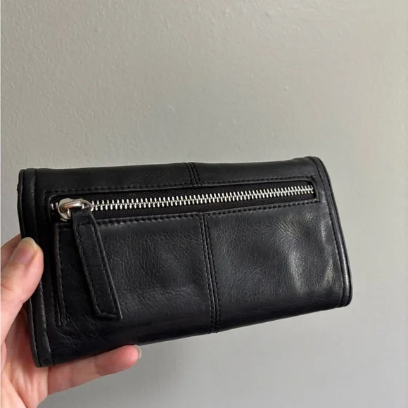 Black Leather Wallet by B. Makowsky - Picture 2 of 3